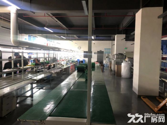 福永沿江高速附近新出楼上1250平精装修厂房转让，现成拉线，无转让费 - 4