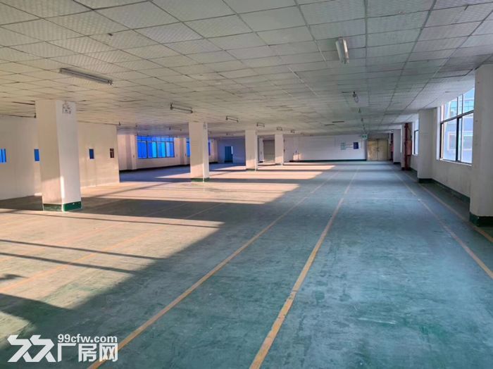 沙井高速出口附近楼上精装厂房1500平,原房东,空地大,地坪漆 - 2