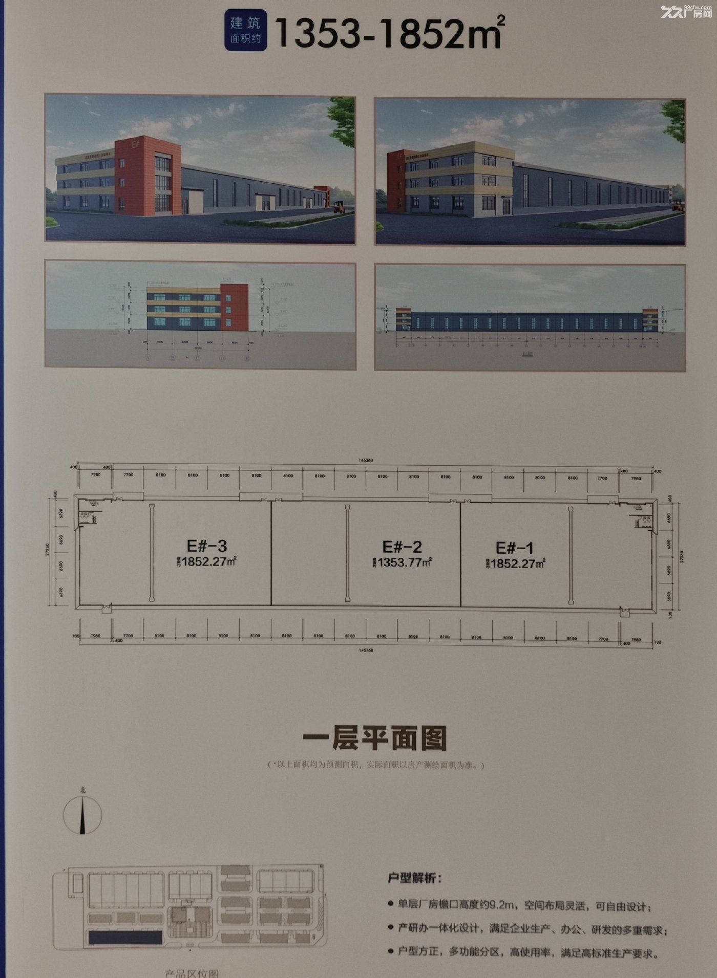 高标准单一层钢架厂房,地独立办公楼。带独立院子 - 4