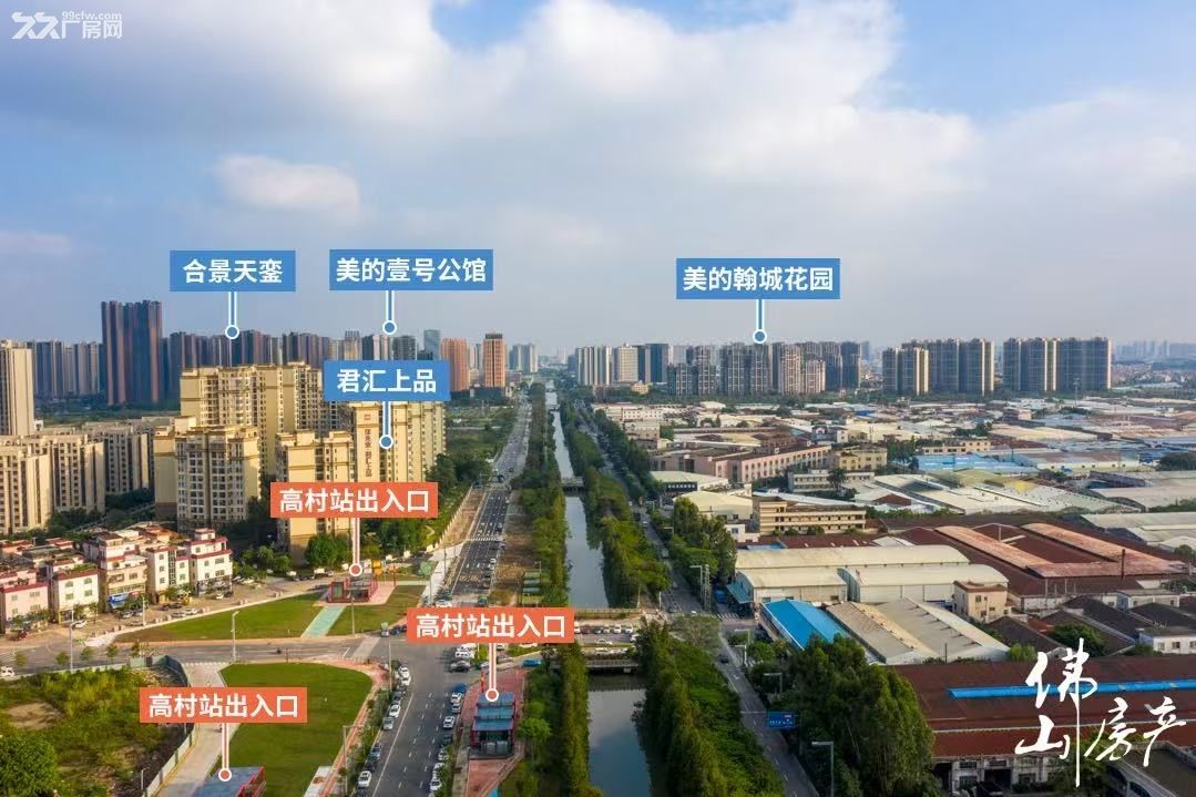 北滘镇高村地铁站D出口林上路边国有证厂房