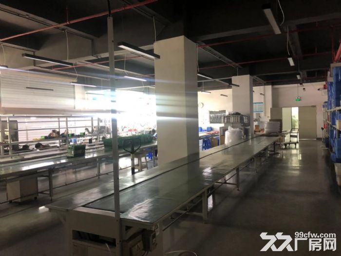 福永沿江高速附近新出楼上1250平精装修厂房转让，现成拉线，无转让费 - 3