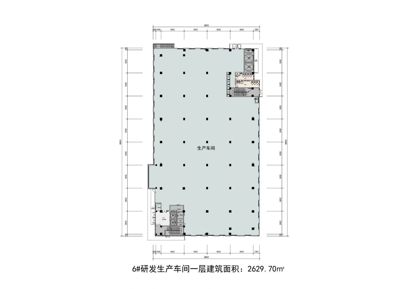 稀缺1-2楼,单层1600㎡全新高标厂房,客货梯全,房型方正,形象佳 - 6