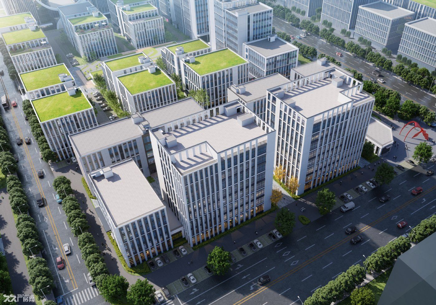 【租售】吴家山地标园区,1000㎡精品平层,首付20%起 - 2