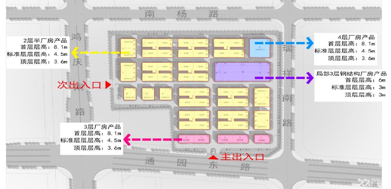 常泰大桥出入口，单层钢结构稀缺厂房 - 3