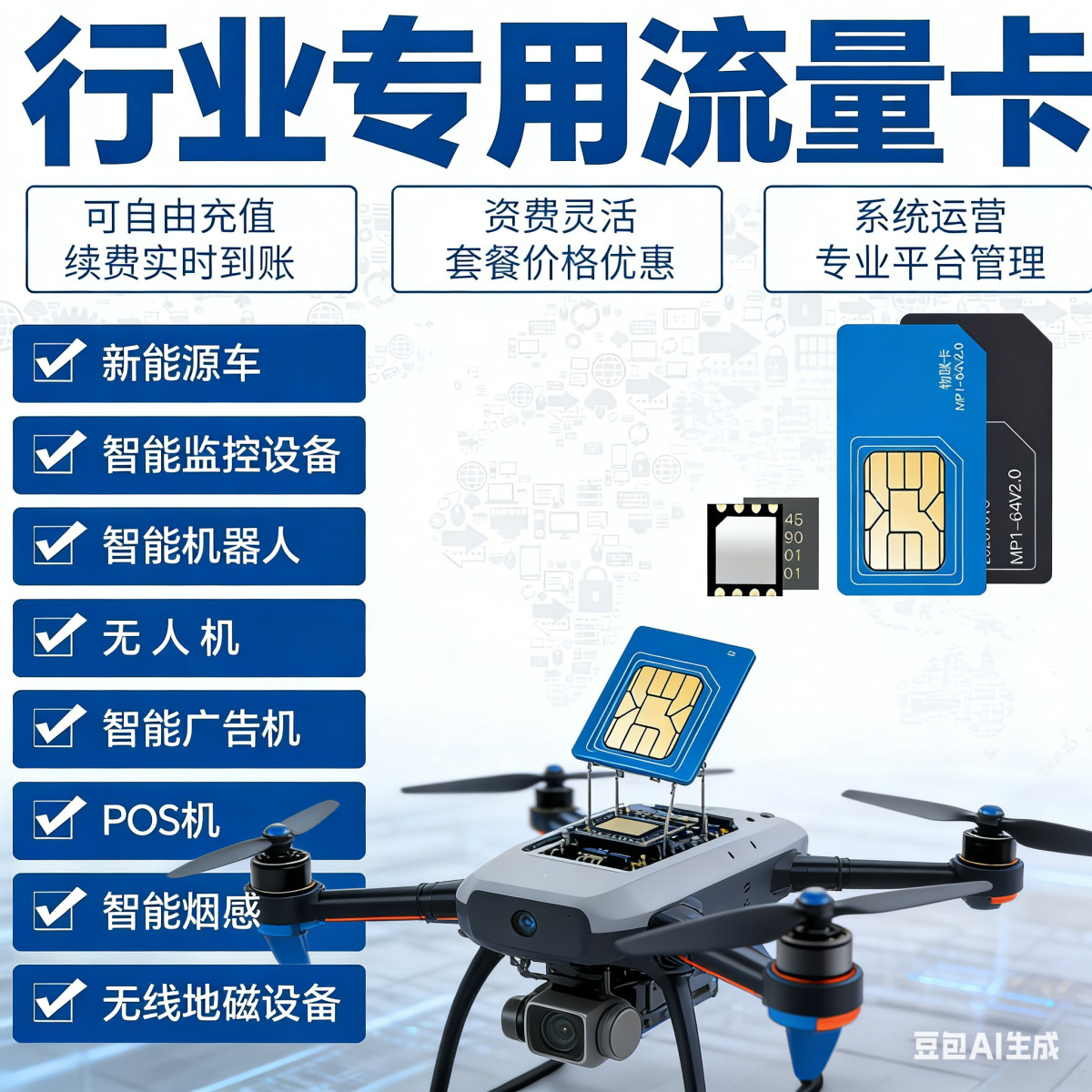 331诚信的一城楼讯esim:深圳人形机器人物联网卡随身WiFi儿童手表语音卡mifi流量卡监控摄像头终身物联网流量卡