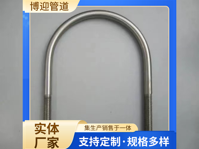 博迎SA10标准型U型螺栓重载型2螺栓管夹固定支架碳钢不锈钢材质