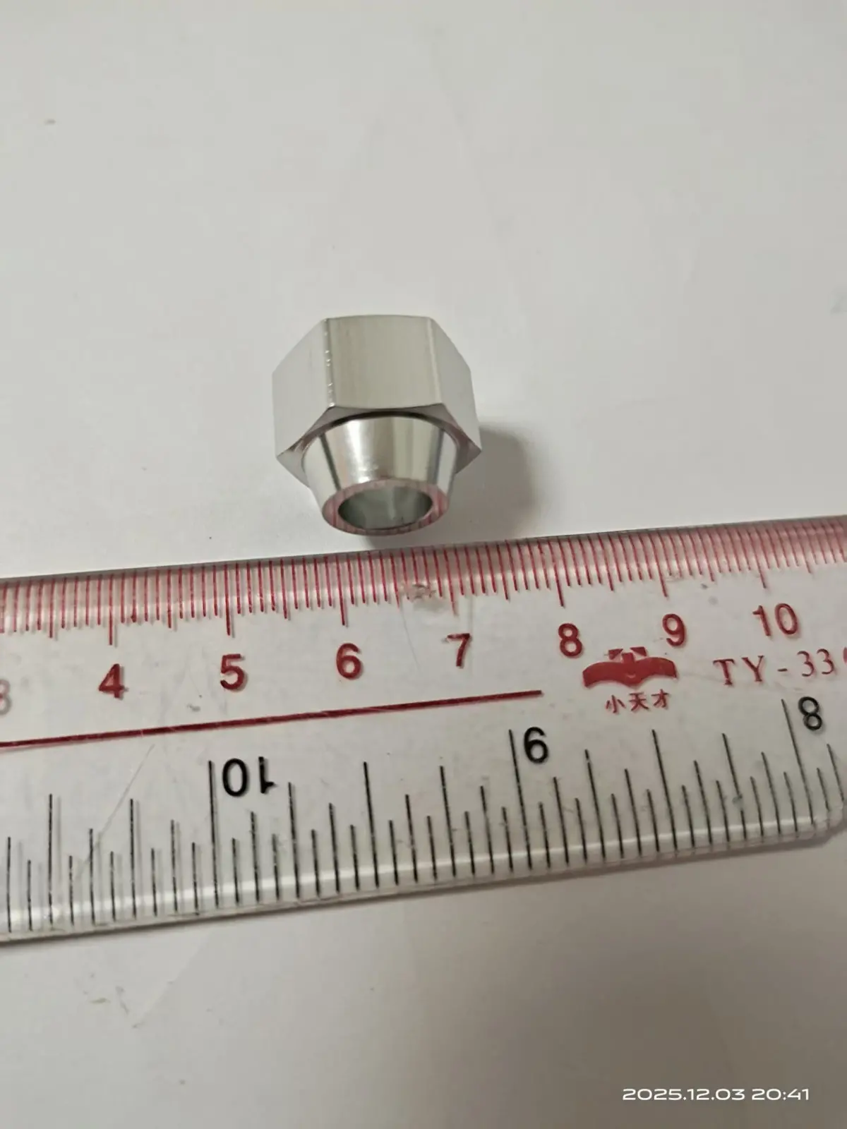 细牙六角法兰铝螺母-M12 - 3