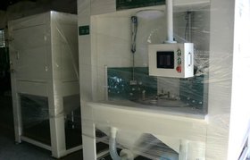 金华模具自动喷砂机 方向盘轴转台式喷砂机