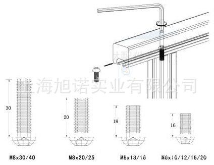 上海旭诺 专业生产供应 12.9级高强度合金钢制 半圆头螺栓 - 3