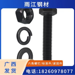广西4.8全牙外六角螺栓M8 M16 M12 M20 M24雨江钢材