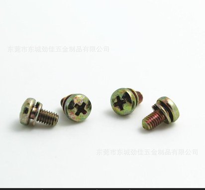 10年螺丝制造经验值得信赖JIAJIA牌二组合带弹垫BM3*6.0组合螺钉