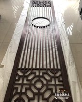 海南售楼部室外不锈钢造型景墙/金属景墙镂空格栅电镀仿古铜案例