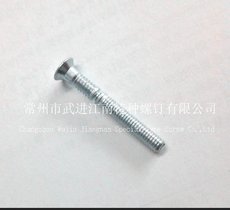 江南螺钉厂 现货4.8x6沉头环槽铆钉,LB 6L 90°-S6-4G,兰白锌