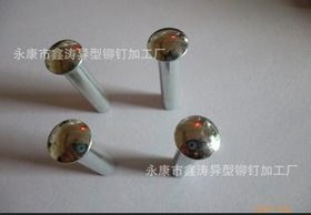 厂家批发铆钉半空心铆钉 大扁头半空心铆钉 镀锌圆头空心铆钉