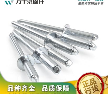 开口型平圆头抽芯铆钉 铝铁 厂家 万千紧固件