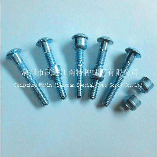 江南螺钉厂 直径6.4x8环槽铆钉,LB6L-BR-S8-5G,蓝白锌 - 2