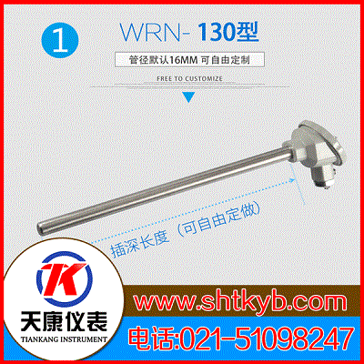 上海天康仪表 热电偶WRM2-53活络管接头热电偶 - 3