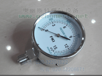 供应台湾FKI压力表0-15KPA0优质天然气专用表