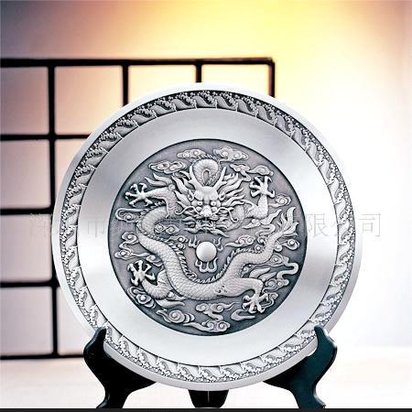 供应纯锡坊福盘（镀金）、纪念锡工艺品、锡盘、