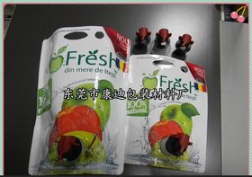 供应自立带嘴饮料袋 3L/5L双自立阀门苹果醋包装 耐酸碱