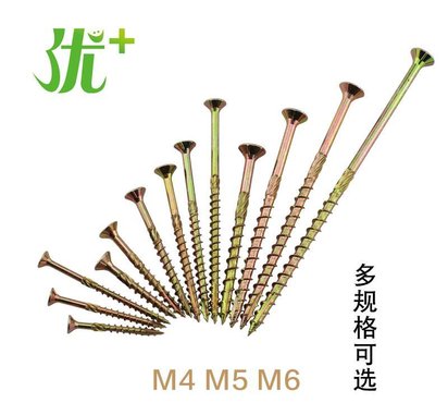 腾森梅花槽滚花割尾木螺丝 家具专用梅花槽木螺钉 厂家直销