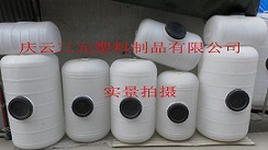500L立式塑料桶500升卧式塑料桶500公斤耐酸碱腐蚀塑料桶带阀门 - 3