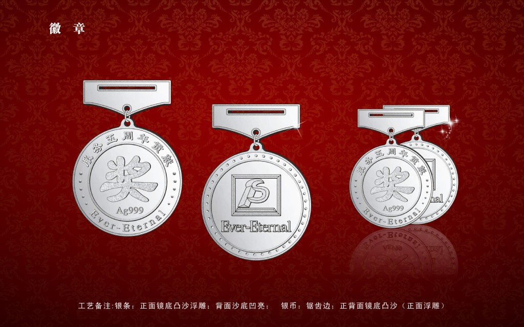 镀金纯银纪念币 设计背景 文案设计LOGO 油压工艺打样 - 3