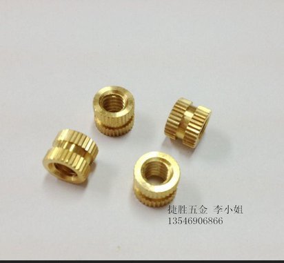 生产厂家供应东莞滚花铜螺母 直花铜螺母 异形铜螺母定制 质量好