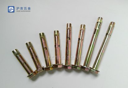 上海沪吉-固定桌椅地脚平头六角套管膨胀螺丝锚栓-礼堂食堂桌椅