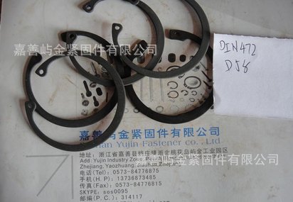 嘉善屿金高品质,替代进口DIN472 孔用挡圈卡簧环规格D95*3.0(图)*
