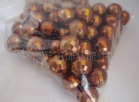 供应24mmUV真空圆形电镀珠,亚克力塑料电镀珠