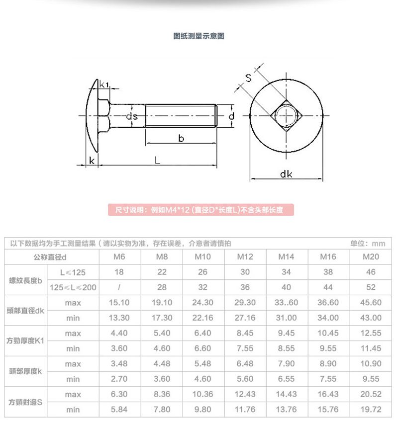 镀锌碳钢ANSIB18.5美标马车螺栓现货供应 - 2