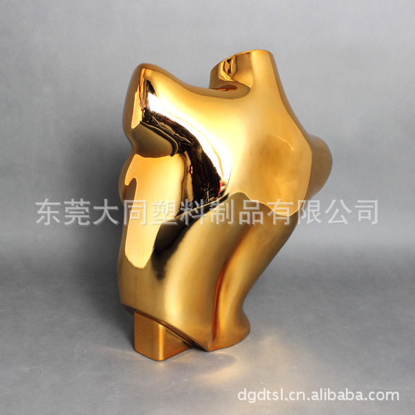 电镀内衣女模特半身, 电镀模特，金属模特 - 3