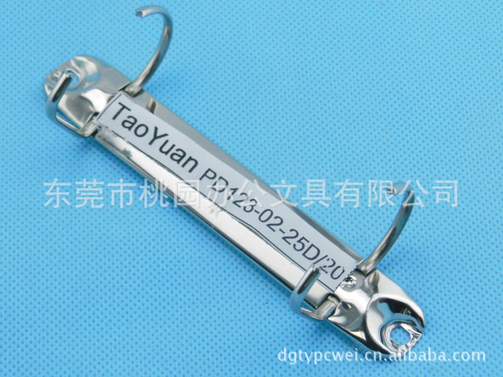 生产厂家供应 2孔圆形80mm孔距环保电镀镍五金文具夹 - 3