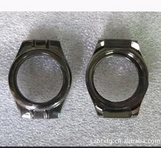 深圳锌合金压铸件工厂订做电镀黑镍锌合金手表壳,金属手表壳