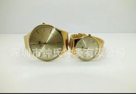 情侣手表 情侣手表 金色电镀表