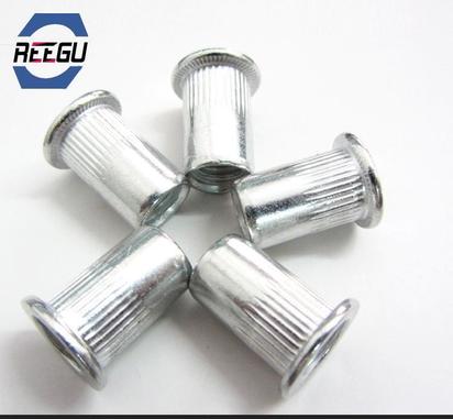 厂家热销环保铝拉帽 铝制平头拉铆螺母 铝材质条纹铆螺母