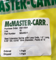 优势供应 MCMASTER-CARR 拉伸弹簧 9654K511