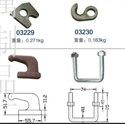 供应盈佳08190U型螺栓,绳勾