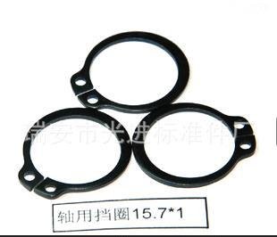 厂家供应 摩托车坚固件 轴用挡圈15.7*1 轴用弹性挡圈表面发黑