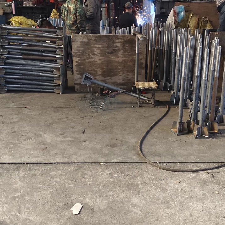 重庆工地基础预埋件加工 Q355B地脚螺栓焊板锚栓设备底座非标图纸来料加工