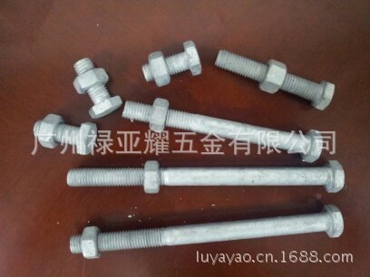 广州禄亚耀热镀锌厂家直销, 外六角螺栓 高强度螺栓 热镀锌螺栓 - 3