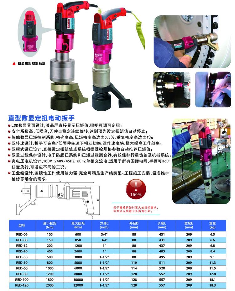 电动扭力扳手,可调扭力电动扳手 - 2