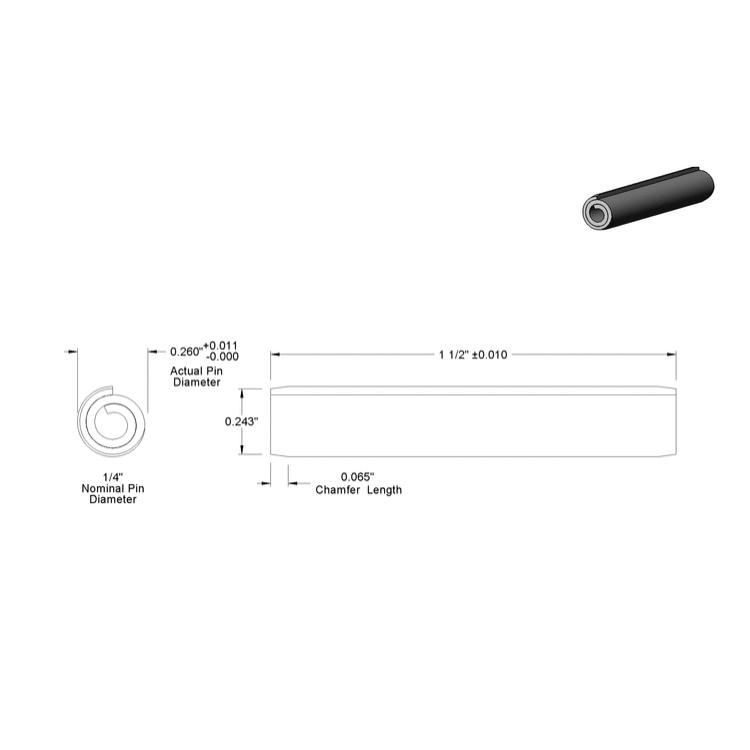 进口McMaster-CARR 91598A486|卷式弹性销,碳钢本色,A7BA040213 - 2