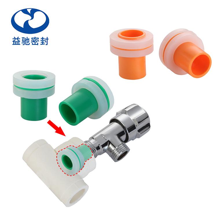 定制氟胶护线圈 益驰耐呀耐磨防水氟胶过线圈 单面防尘保护罩 氟胶垫片密封垫圈 - 2