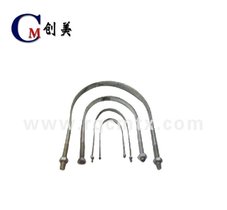 U型抱箍，卡盘抱箍，铁附件，非标金具，铁附件，预埋件