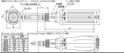 日本东日TOHNICHI非旋转可调式扭力螺丝刀LTD260CN