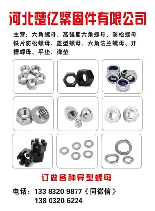 螺母 厂家直销各种型号六角螺母 可加工定做