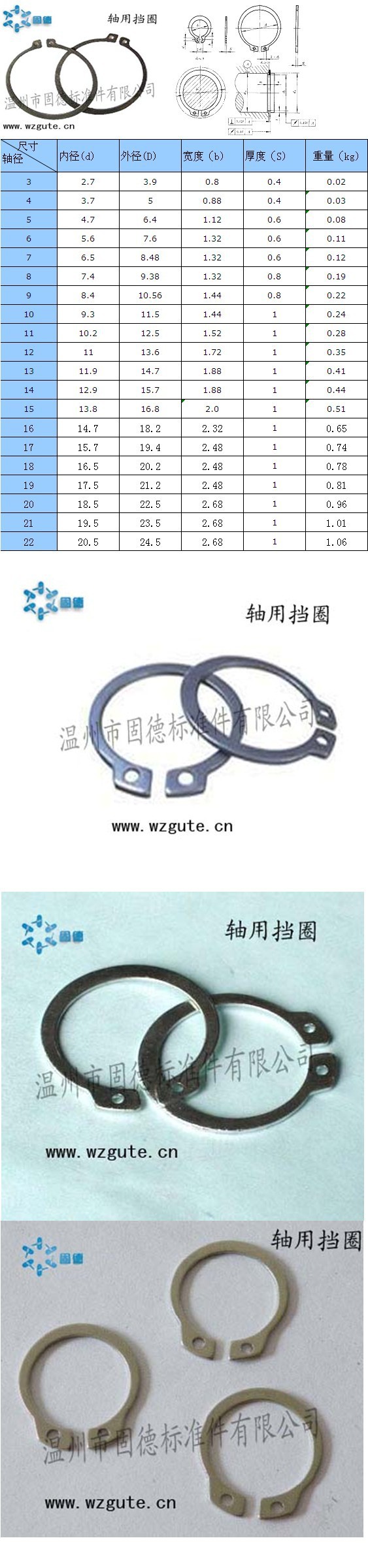 温州现货供应 专业生产轴用挡圈 轴卡卡簧 GB894 大量现货 - 2