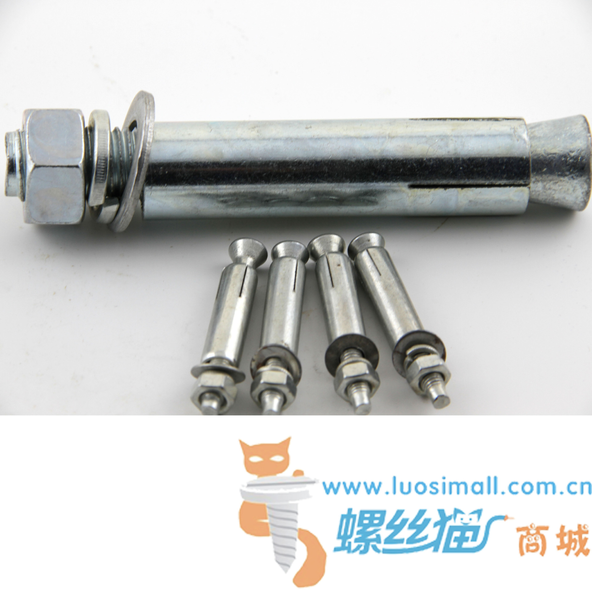 现货供应膨胀螺栓 304和碳钢蓝白锌 M5*50 M20*150 苏州螺栓 - 2